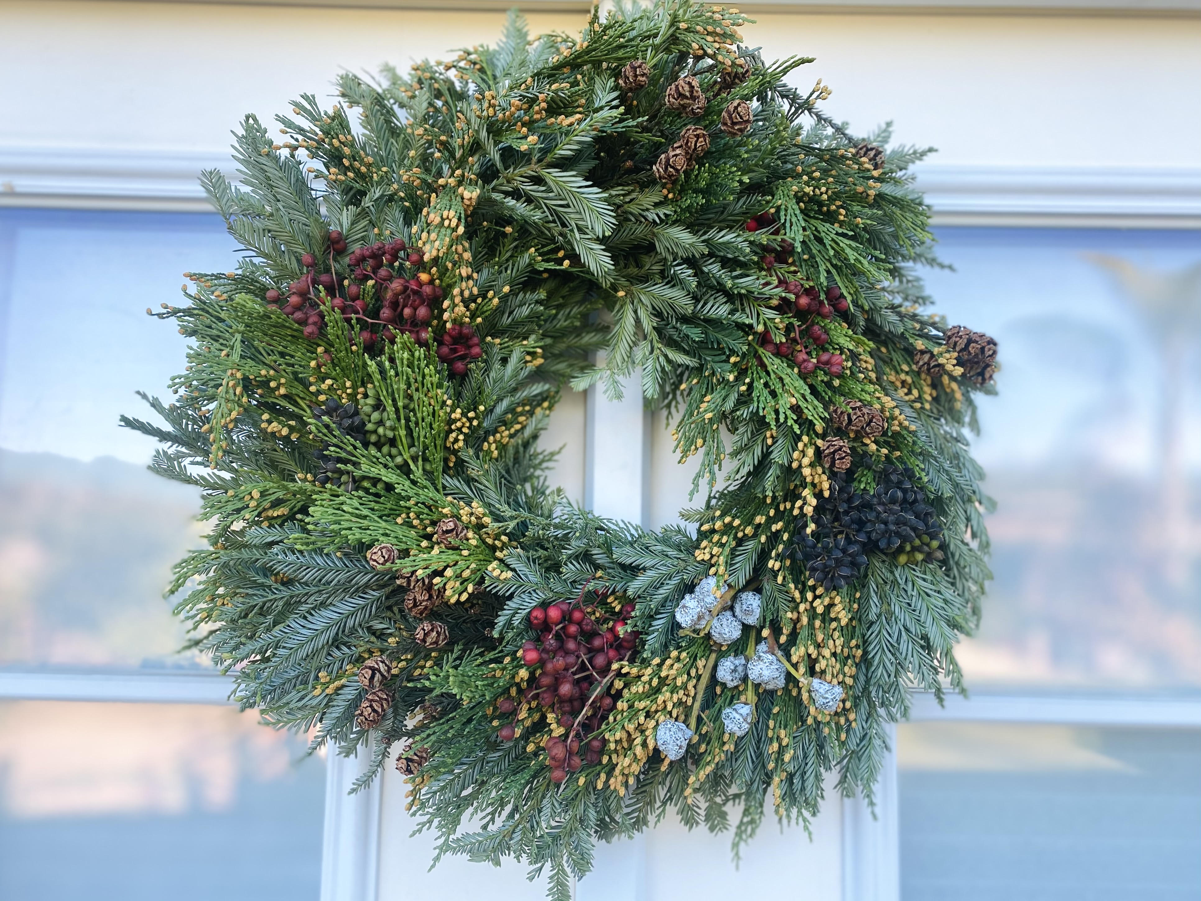 Christmas Wreath  - Bring in the Christmas spirit with this beautiful wreath perfect for your front door.