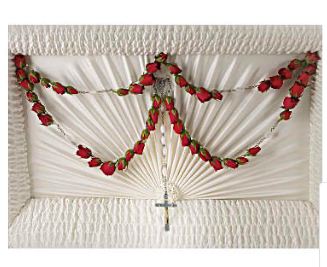 Red Rose Rosary  - A sacred rosary handcrafted from red rosebuds, symbolizing undying love, faith, and a soul's eternal journey into peace. 