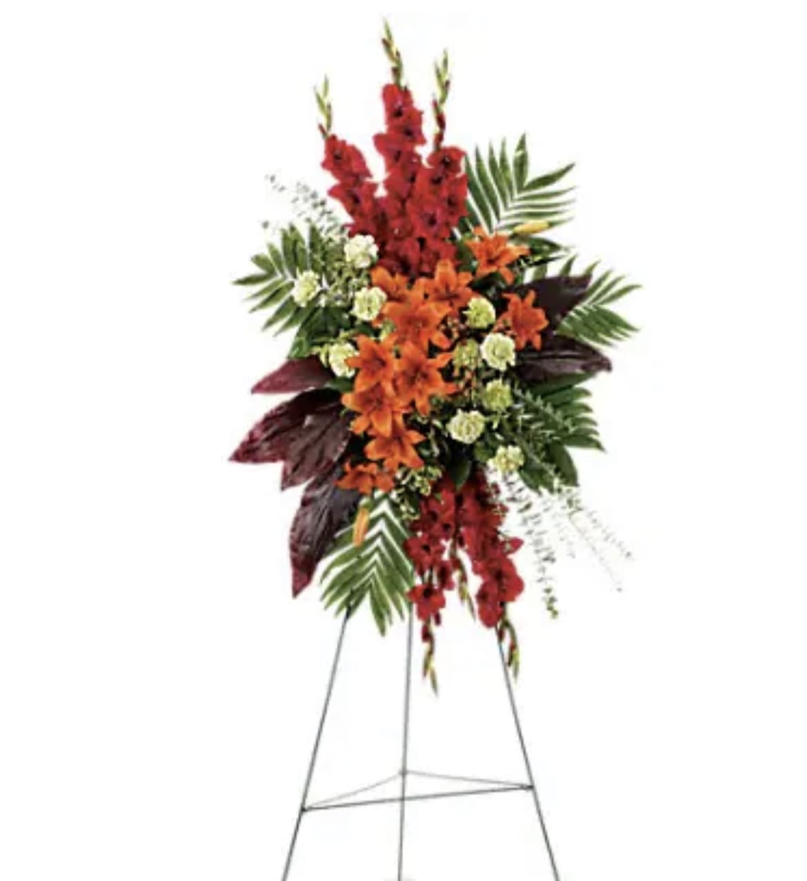 A New Sunrise Spray - This dazzling spray of red and orange flowers will serve as a lasting reminder of good times past.