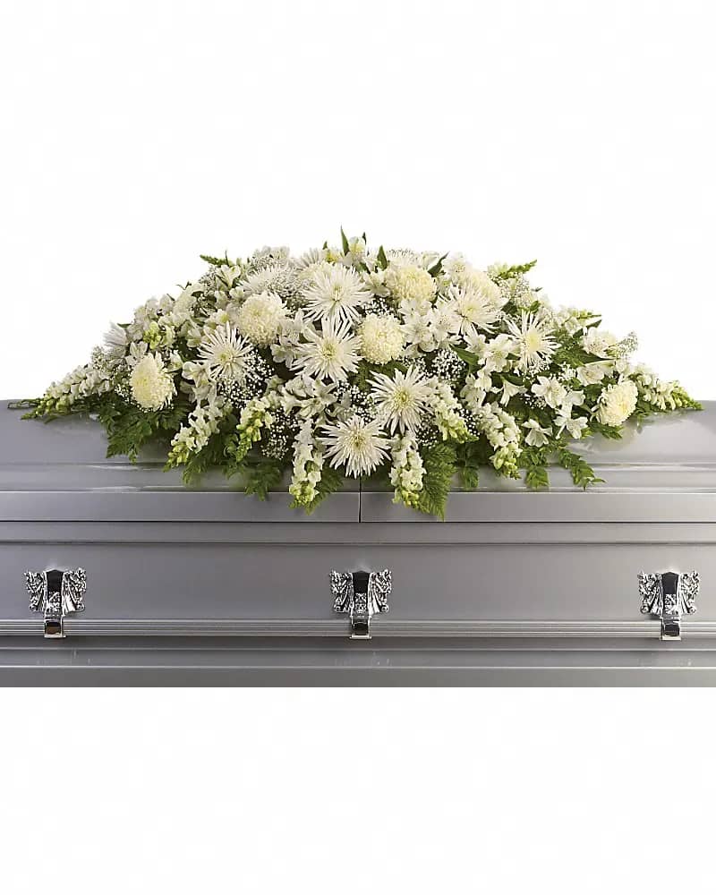 Enduring Light Casket - Fresh flowers casket spray