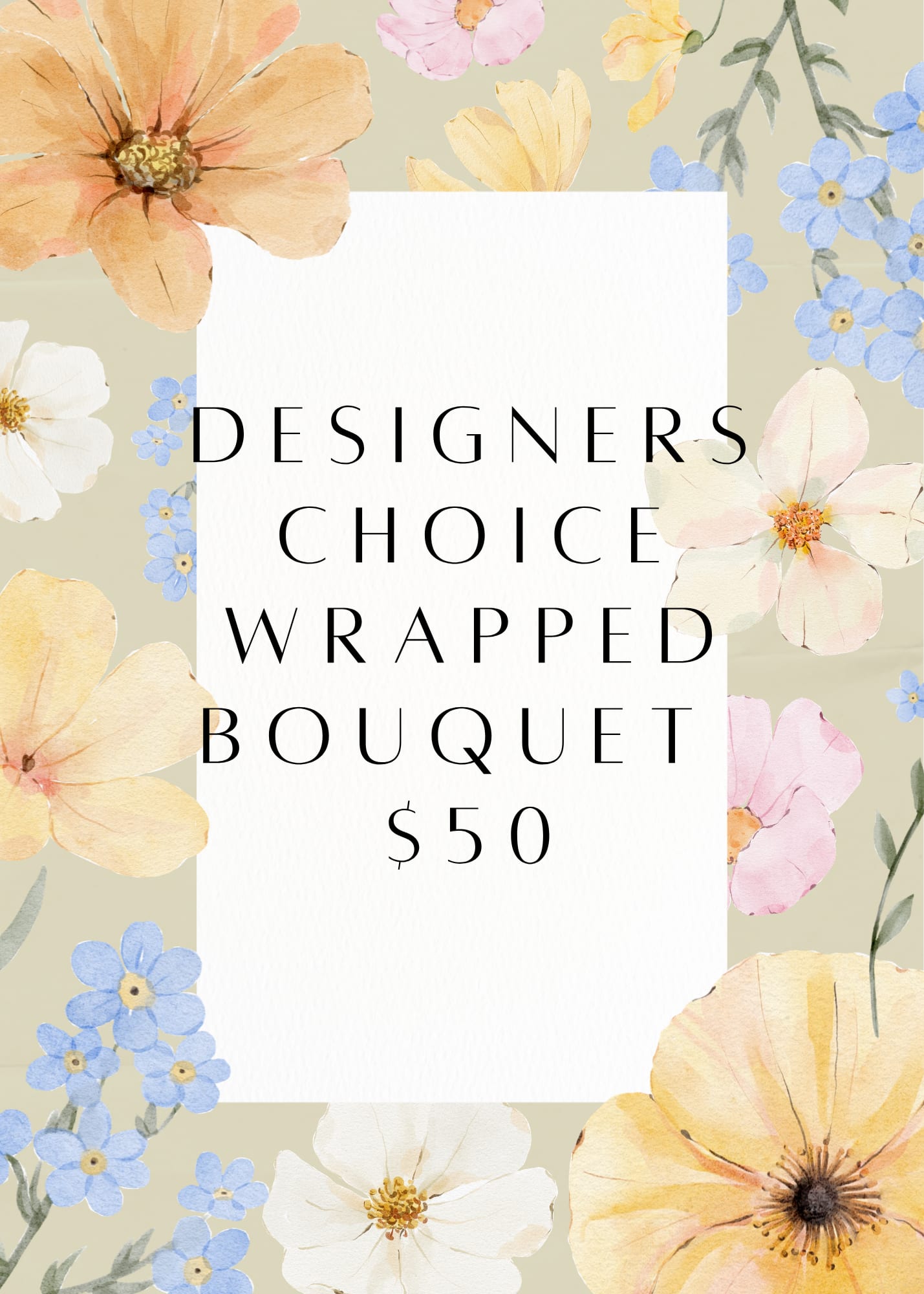 Designers Choice $50 Wrapped Bouquet  - A $50 designers choice wrapped bouquet. 
