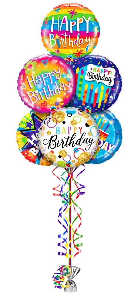 Birthday Ballon Bouquet (Option 3) - Send a beautiful birthday balloon bouquet to a friend or loved one today! Select from one of our amazing birthday balloon bouquets below and start your balloon delivery order today.