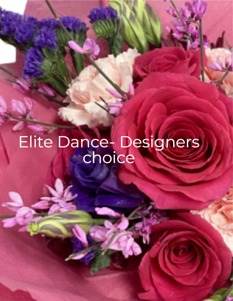 The Elite Dance  - For Elite Dance- Handtied and vase arrangements will be brought to event with us- Please be sure to place order for PICK UP, and put Elite DANCE in the additional comments section. 