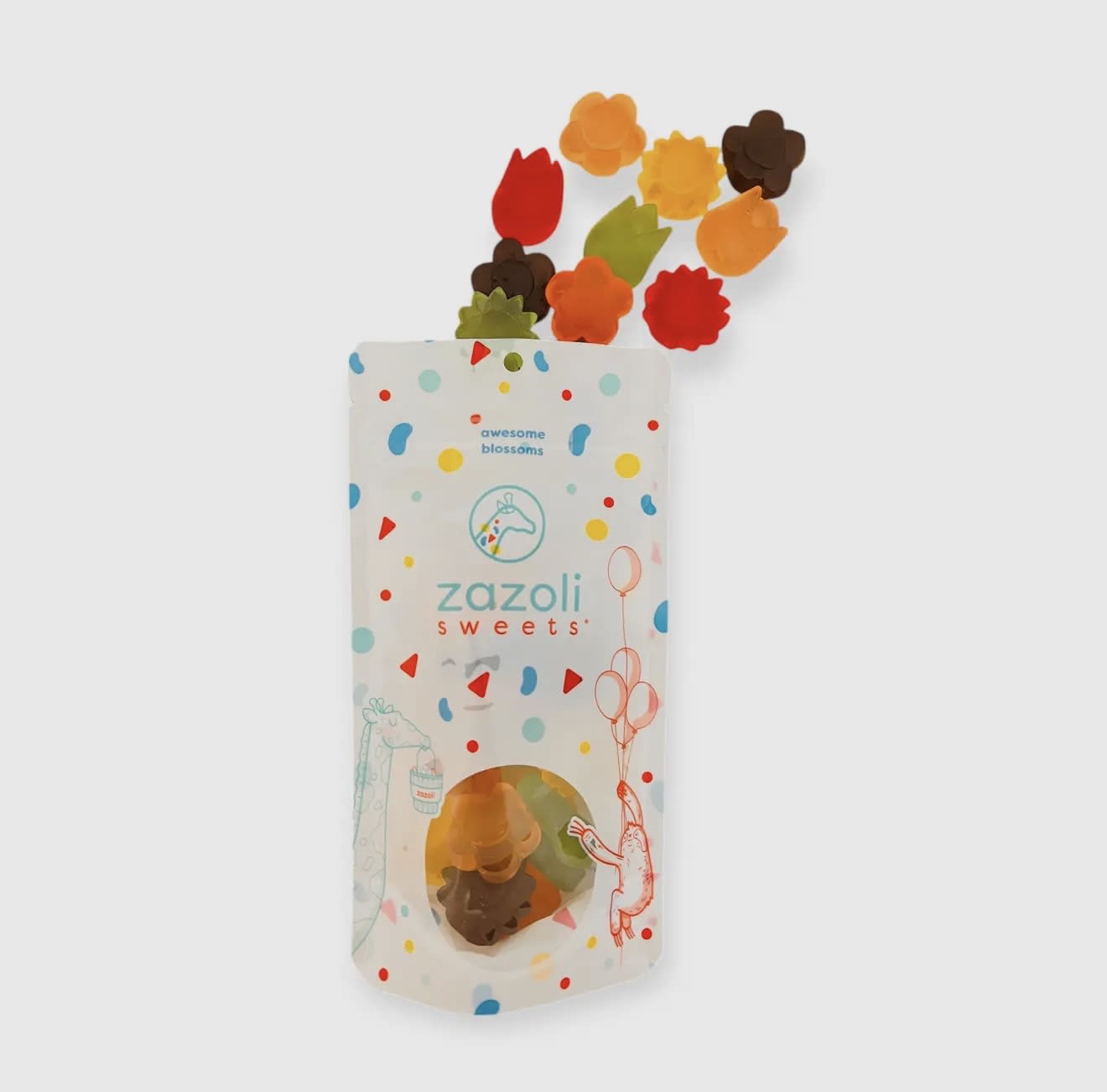 Awesome Blossoms - Awesome Blossoms  With these Awesome Blossom Gummies that come in 3 unique flower shapes &amp; 6 yummy flavors, you can "pick" your favorite flower gummi! The flavors include Cherry, Blue Raspberry, Strawberry, Grape, Orange, and Mango from Albanese Confectionary.  Net Wt. 4 oz.