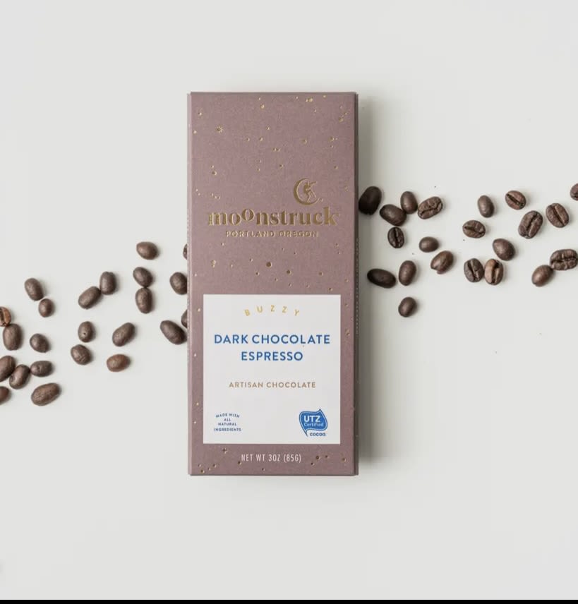 Buzzy Dark Espresso Chocolate Bar - The answer to the universe may not be within this bar – but it does contain rich, dark chocolate and enough espresso beans to keep you up for a little more pondering. 