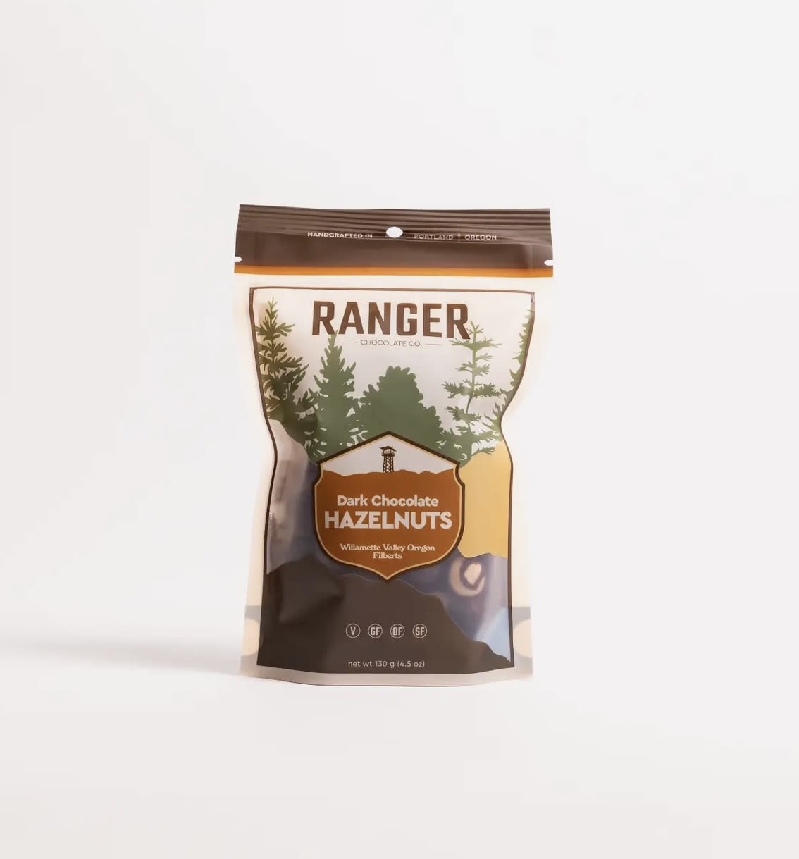 Dark Chocolate Hazelnuts Ranger - Filberts from Willamette Valley Oregon coated in our premium Classic Dark 70% Chocolate. Simple. Delicious. 