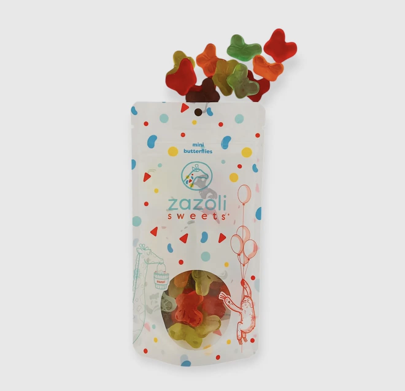 Mini Butterfly Gummies - Mini Butterfly Gummies  Bite sized Mini Gummi Butterflies from Albanese are sure to make your taste buds flutter with excitement. These mini versions pack big flavors of grape, strawberry, orange, blue raspberry, cherry, and green apple.  Serving size: 4 oz