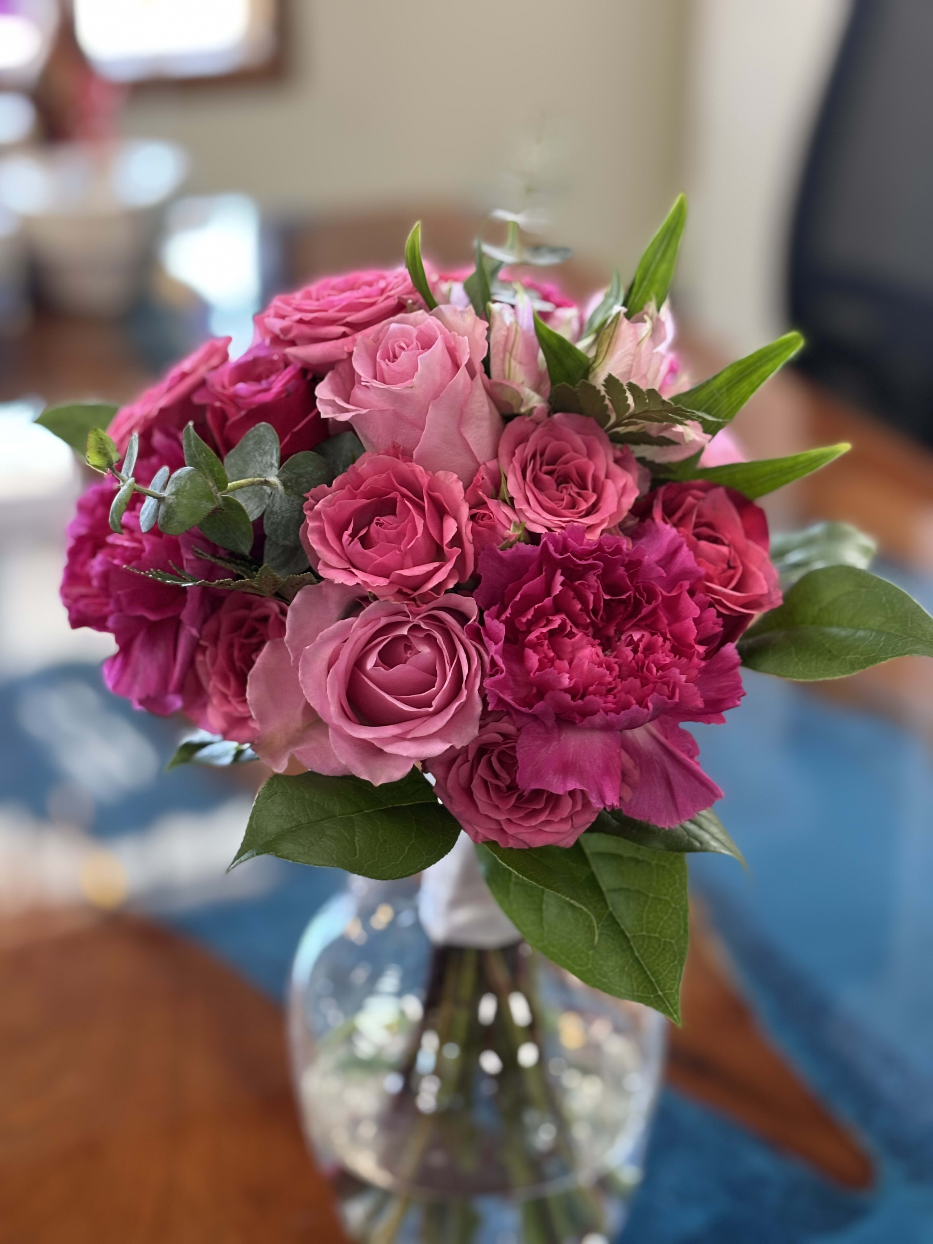 Grey House Blooms-Nosegay - If a wristlet is not your her style, present her with a Nosegay.  A bouquet albeit smaller, but just as vibrant.