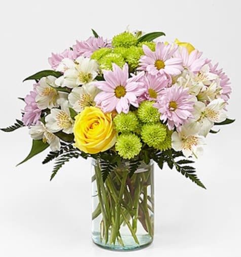 Sweet Delight (FTD Design) - There's nothing quite like delighting the special people in your life. This sweet bouquet captures that feeling over and over again in each pastel bloom. Handcrafted with roses, pompons and alstroemeria, send this sweet bouquet to brighten their life.