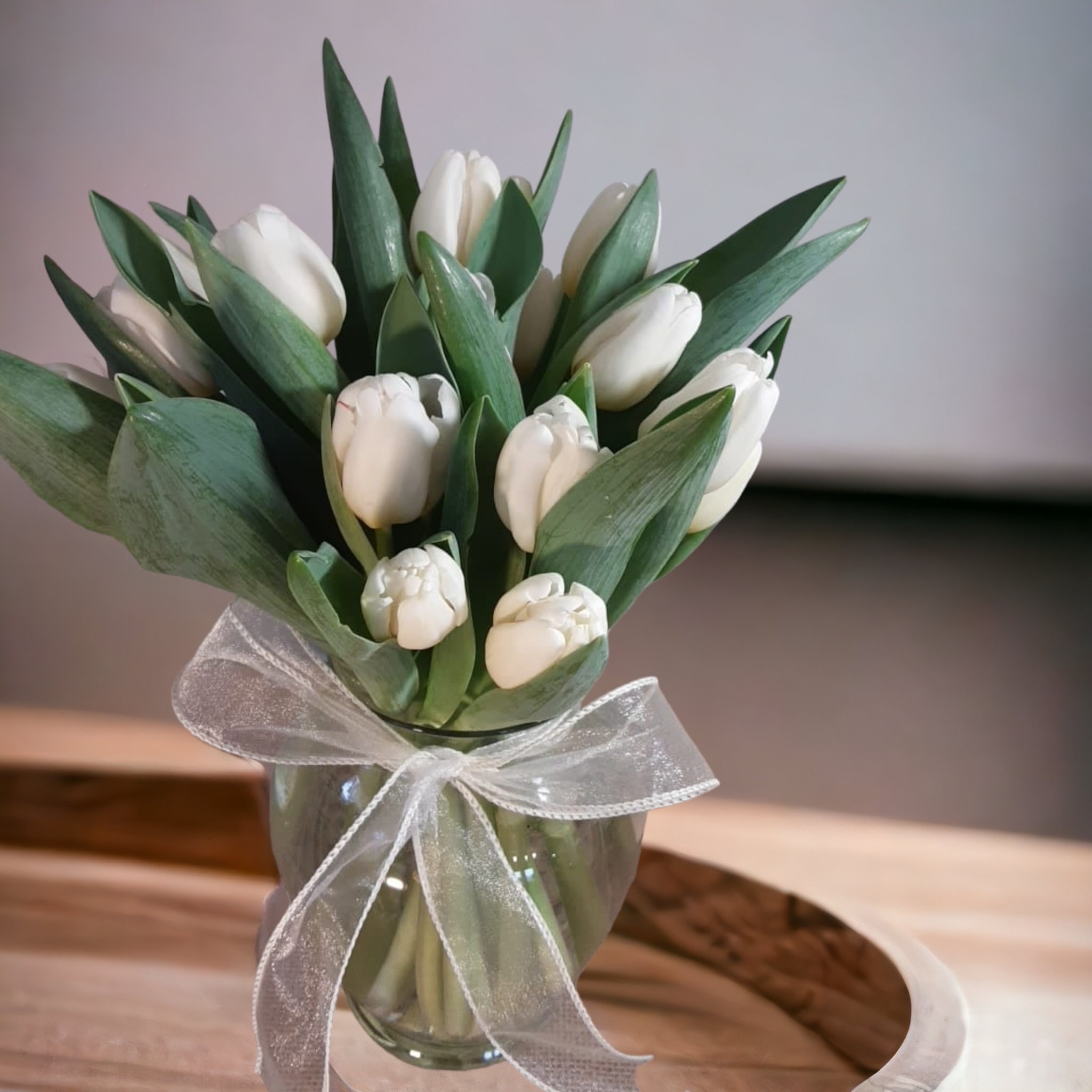 White Tulips - A vase full of beautiful white tulips!