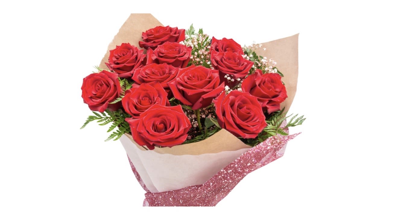 Love love Bouquet One Dozen - One dozen Ecuadorian roses. 