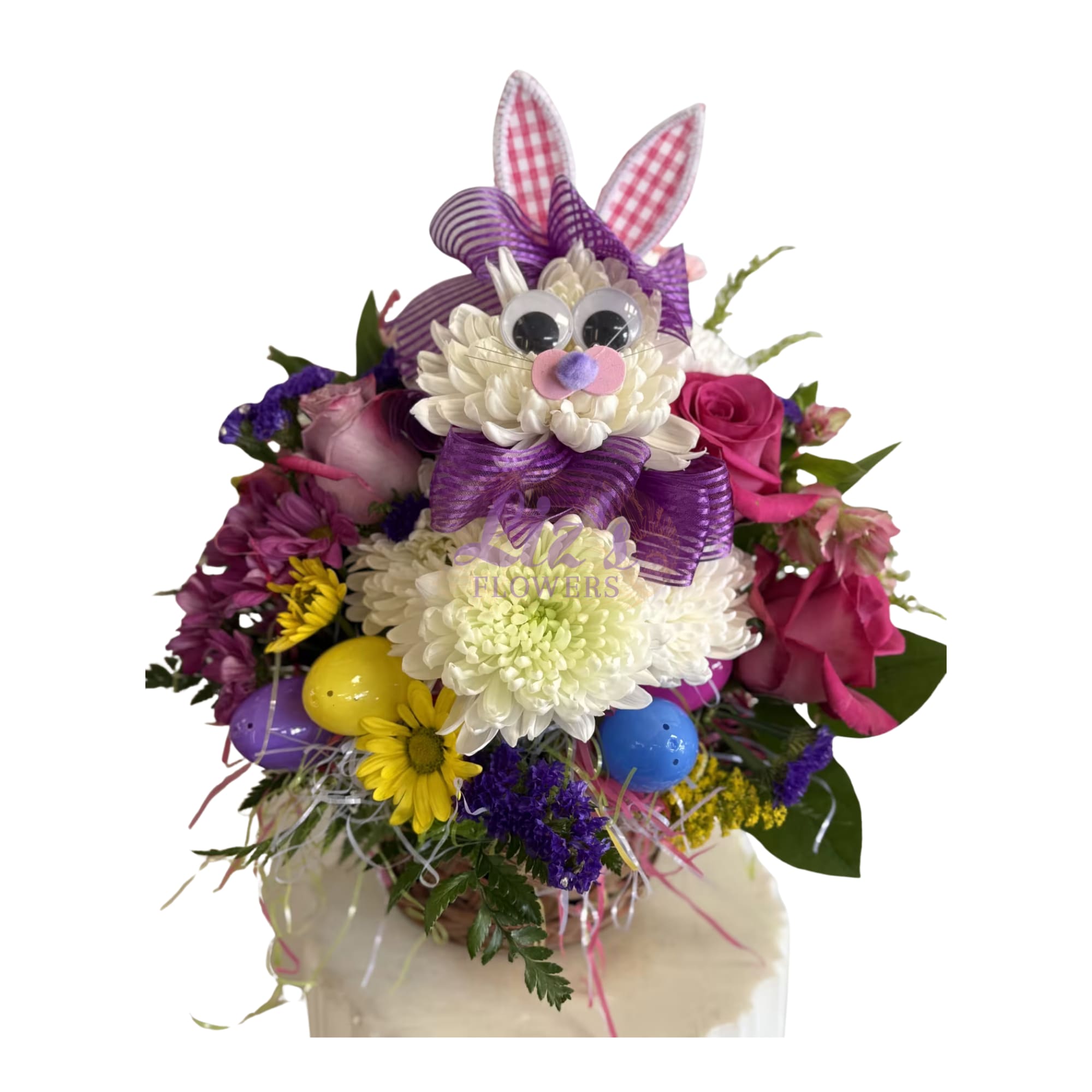 Lovely Easter Bunny - Hoppy Easter bunny, made by flowers, will bring smiles to your loved ones