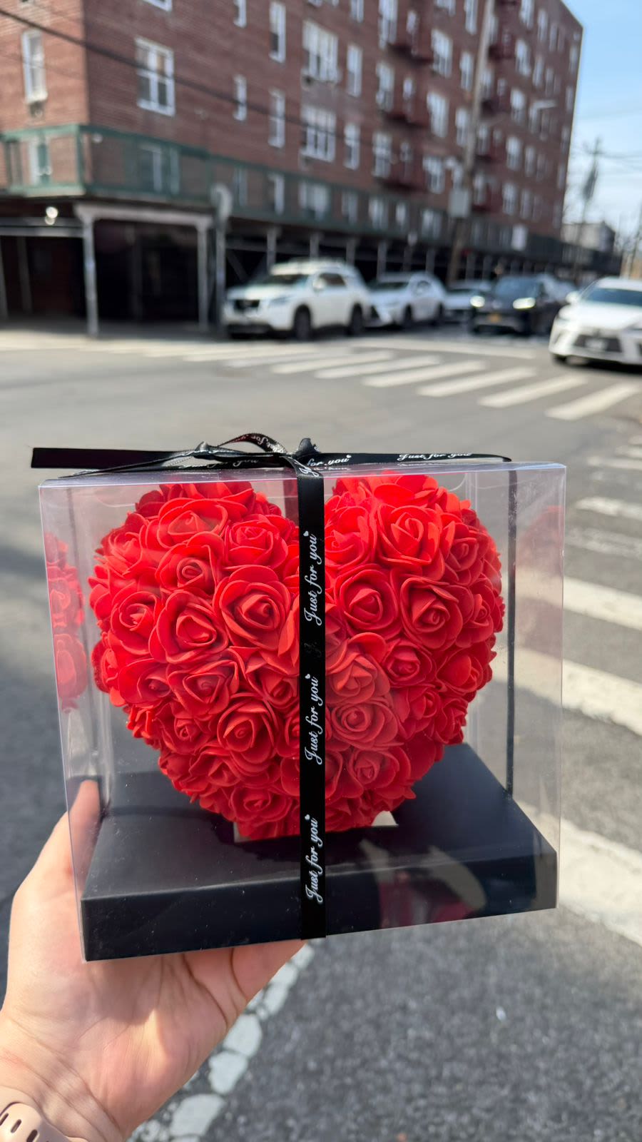 Rose Heart Gift Box - Rose Heart Gift Box  Elegant heart-shaped arrangement made of high-quality artificial roses that never fade or wilt. A timeless symbol of love, beautifully presented in a clear box — perfect for any special occasion and a lasting keepsake.