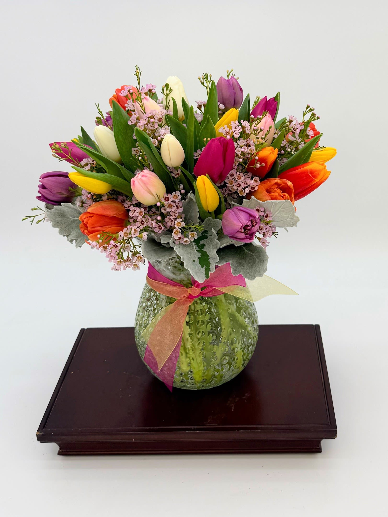Simply Tulips -  Let these 20 stems of premium local tulips add a touch of spring to your friends and loved ones day! Sure to bring a smile and brighten their day! Why not treat yourself, after all, you deserve it!