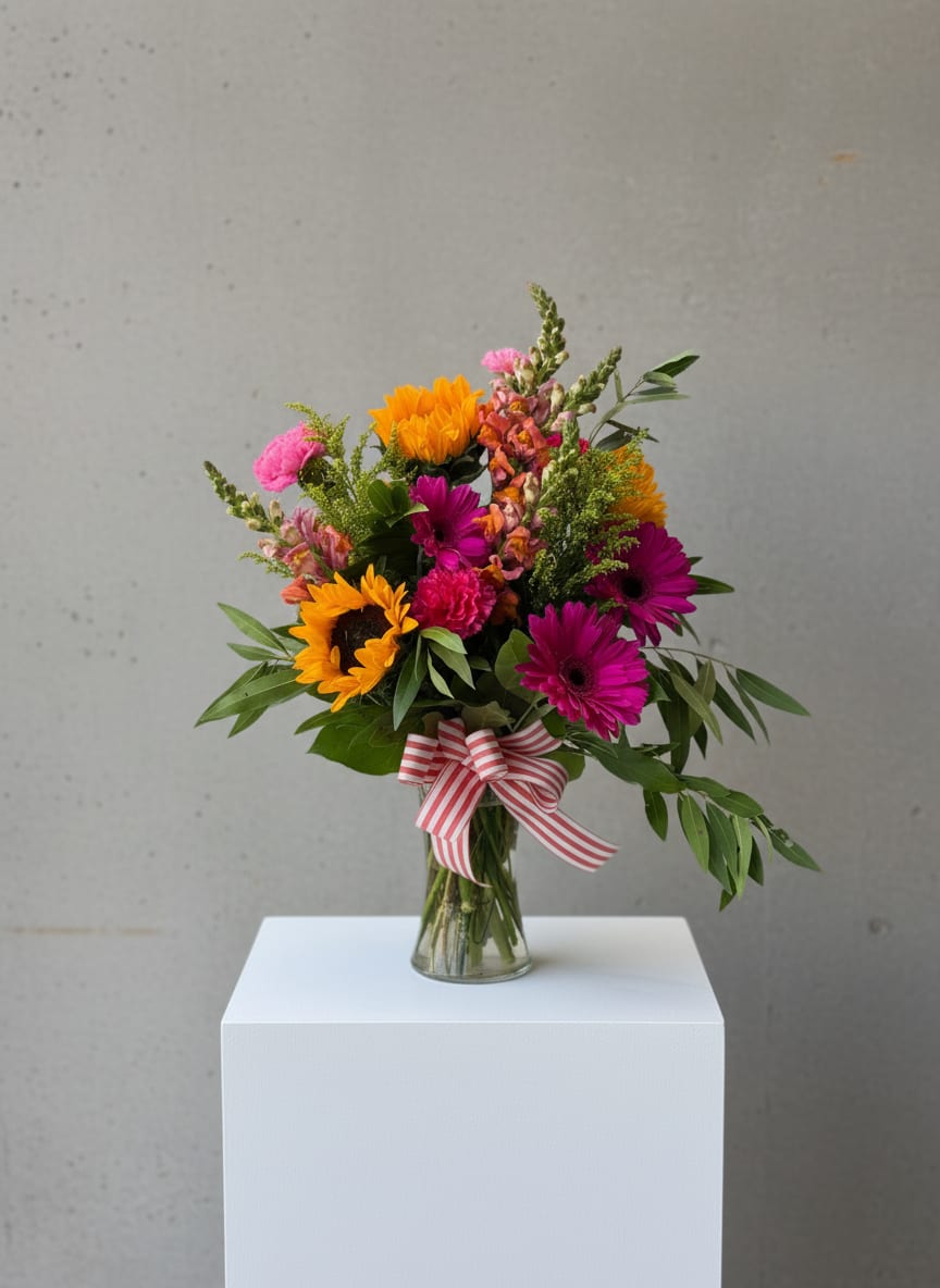 Citrus + Sparkle - A wonderful splash of bright colors that make your mouth water.  She's 70% sweet + 30% Sour.  Pucker up!