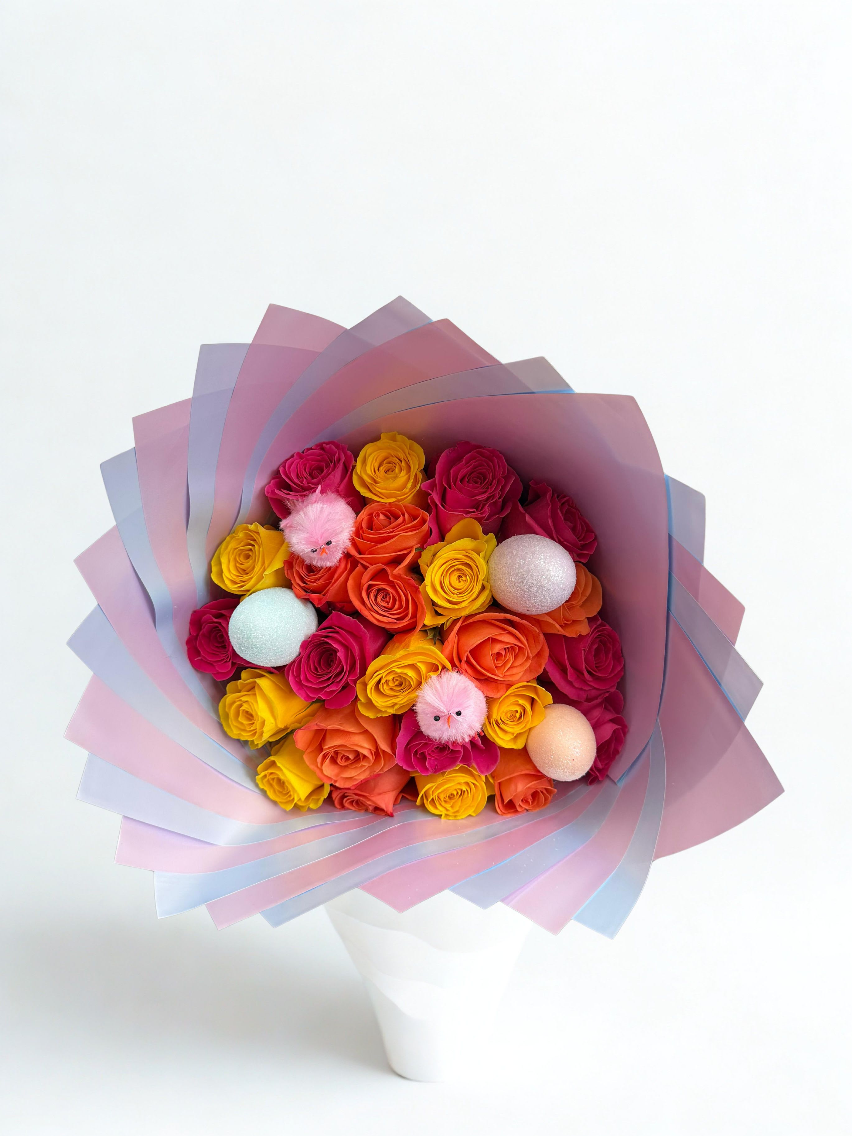 Colorfull Garden Bouquet - 25 Red Roses Standard 50 Red Roses Deluxe 75 Red Roses Premium