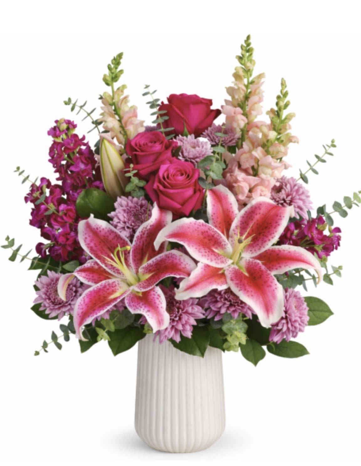 Romantic Lilis  - The fresh aroma of stargazer Lilis are the Perfect way to show how much you really love her. A very romantic floral arrangement ready to make her day
