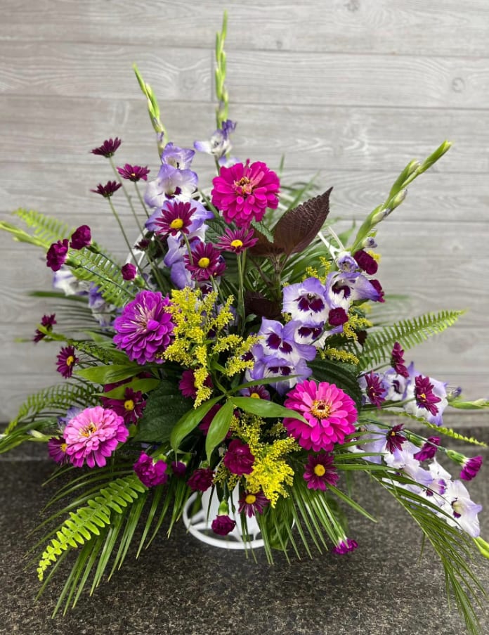 Sympathy Basket-Purple Majesty - All shades of purples in a sympahy basket style 