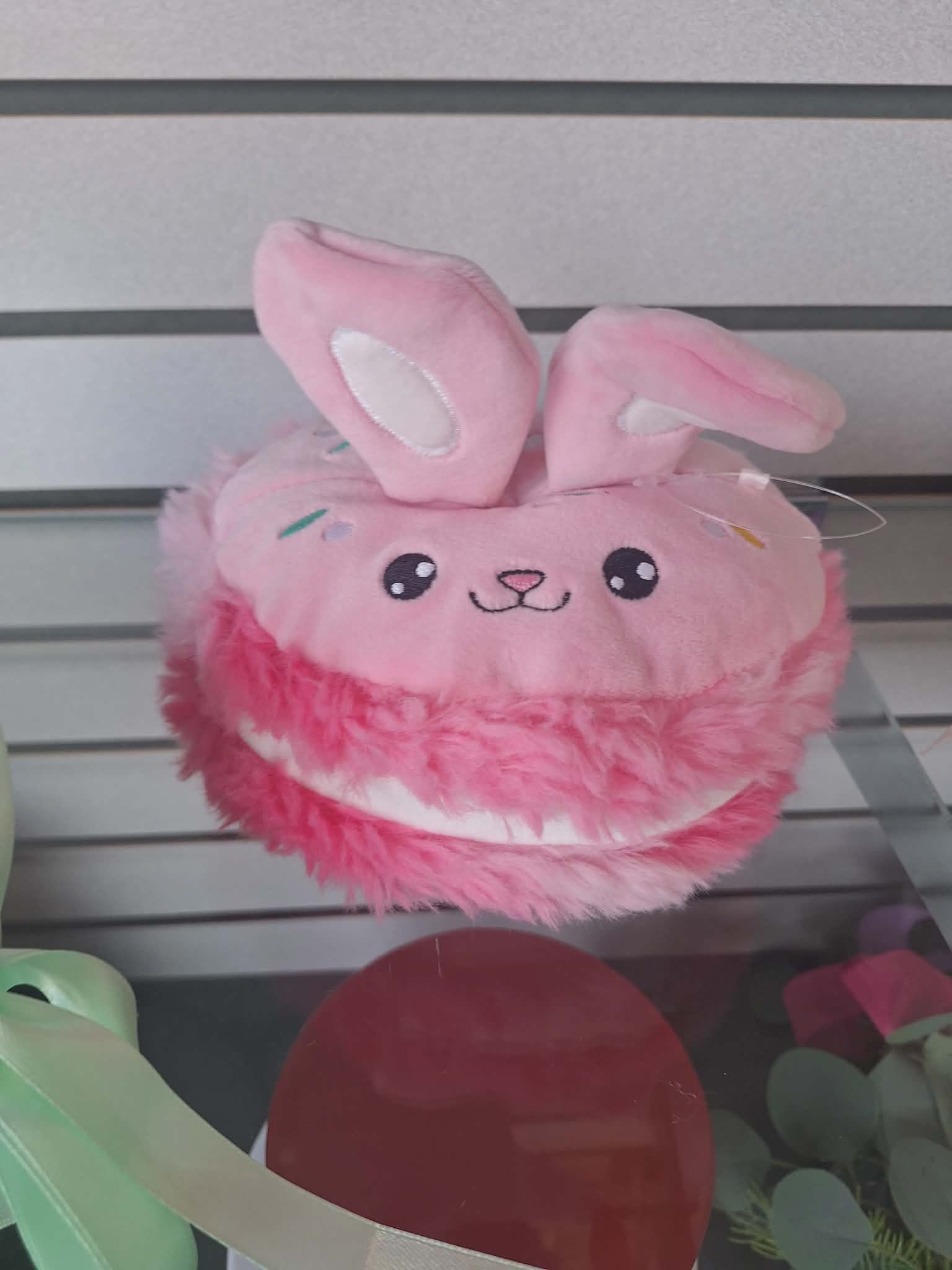 Pink Cupcake Bunny - Add this cute stuffed animal to any balloon for floral arrangement