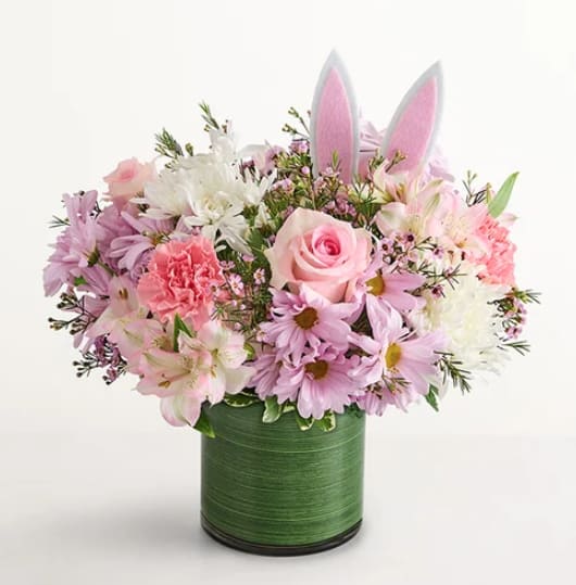 Peter’s Delight - Are those bunny ears popping out from exuberant bouquet? Why yes, they are! It’s as if the Easter bunny is hiding among this bounty of pink and lavender blooms. And who can blame him: It’s beautiful!