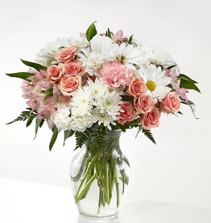 Blush Crush Bouquet - It's just, a little blush! Whoever you're sending this bouquet to, your loved ones are sure to crush hard on these gorgeous pink and white shades. 