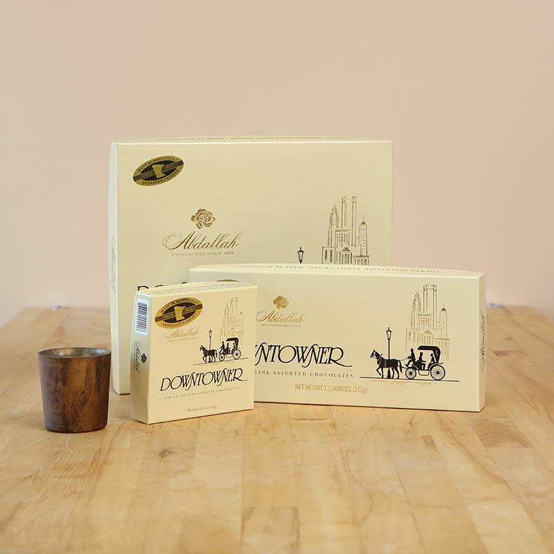   Assorted Milk/Dark Chocolates - Made in Minnesota, proudly family owned and fourth generation operated. Downtowner is Abdallah's milk and dark chocolate top of the line mix.