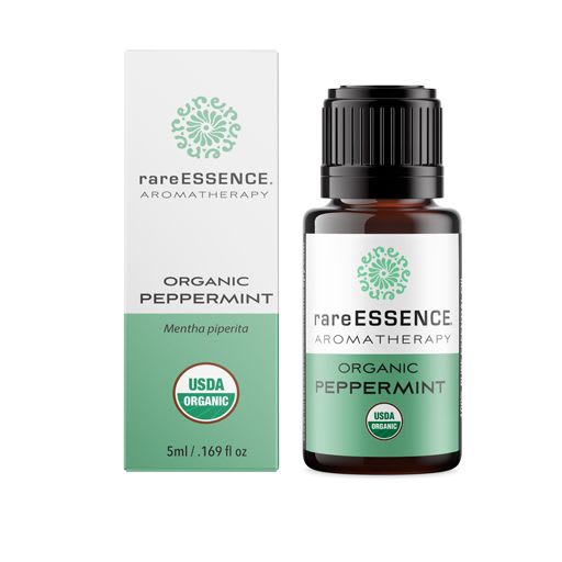 Organic Peppermint Essential Oil - rareESSENCE aromatherapy essential oil with a fresh, strong, grassy and minty aroma