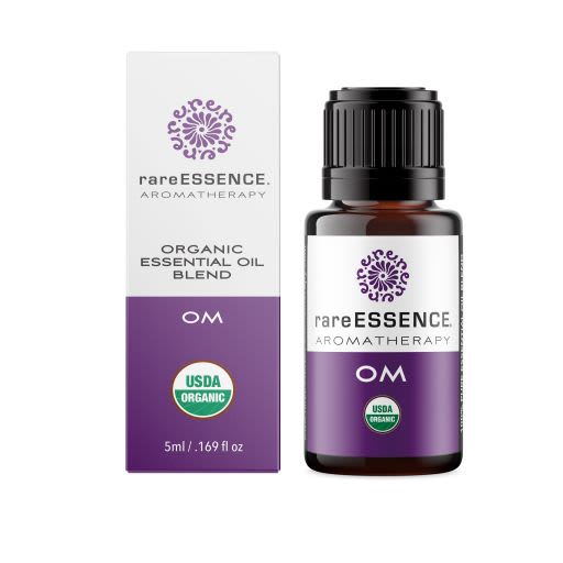 Organic OM Essential Oil Blend - rareESSENCE aromatherapy essential oil with an earthy and lavendar aroma 