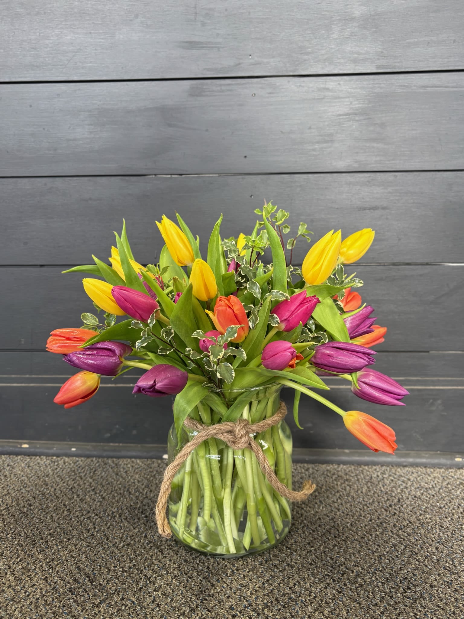 Colorful Tulips - Colorful Tulips in a vase... 