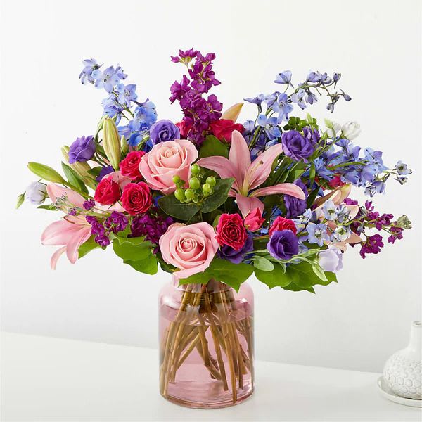 Breezy Meadows Bouquet - Bursting with exquisite colors and voluminous texture, the Breezy Meadows Bouquet brings the beauty of nature indoors, leaving your recipient feeling grounded and loved.