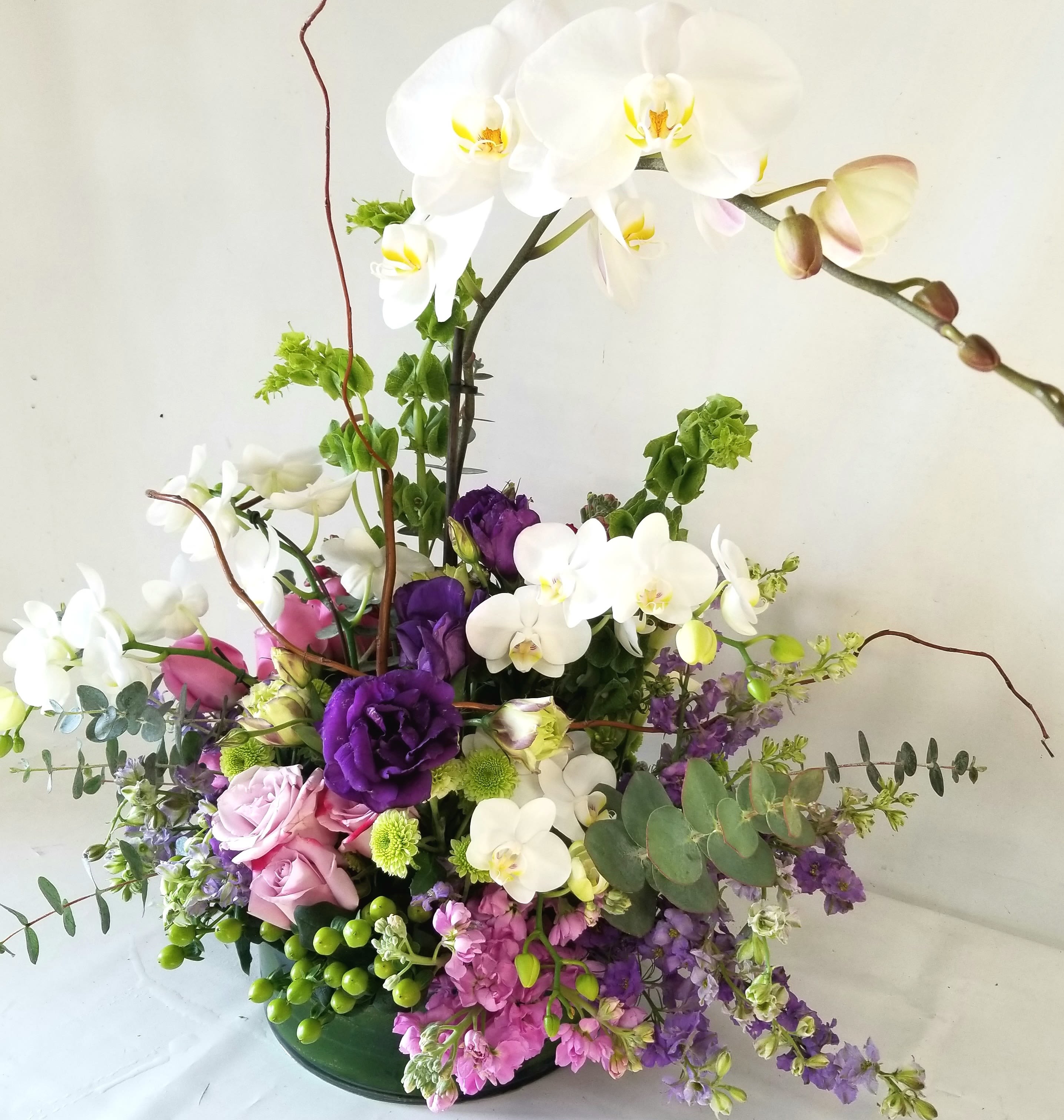 White Orchid Garden - 20in w x 23in h