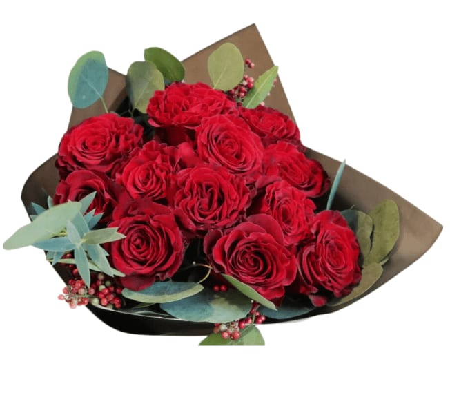 1 Dozen Roses Wrapped - Keeping it classic? You can never go wrong with a dozen roses, beautifully wrapped. Comes in signature Fleurs d’Ave branded paper unless otherwise noted. Please specify rose color and if you want baby’s breath or a specific color wrapping paper. We will do our best to accommodate all requests.