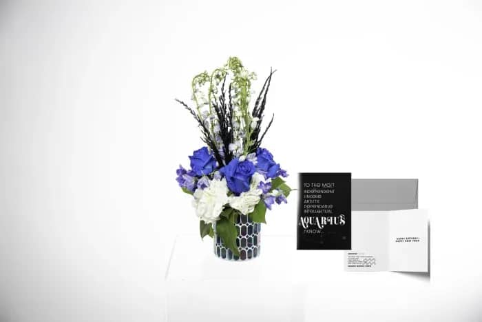 Aquarius - Calming blue helps encourage Aquarius’ brilliant ideas and balance its restless energy. Just like the sky and the waters Aquarius is so closely connected to, blue represents vastness and creates a smooth flow of ideas, conversation, and experimentation. Fun fact: Uranus -- Aquarius’ ruling planet -- is also blue!