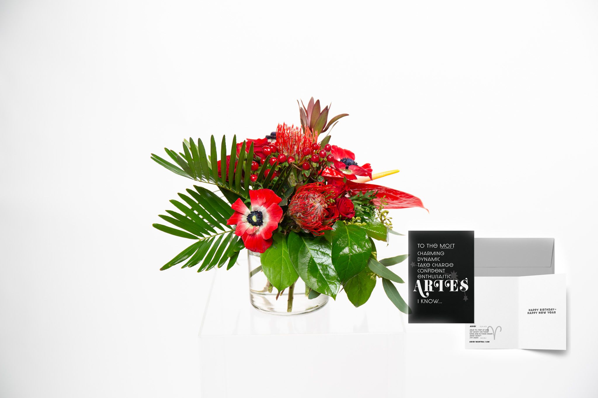 Aries - Aries • It’s officially Aries season! Get your Aries zodiac package now! Each zodiac package comes with a zodiac themed birthday card from Around The Way Parchment . The color red stirs Aries’ soul and enhances passion, energy, and initiative. It’s the color of excitement and assertion, which supports Aries’ active nature and eagerness for life. Red demands attention -- and Aries is a sign that doesn’t like to be ignored. It’s also no surprise that Aries’ ruling planet, Mars, is known as "The Red Planet." The more shades of red Aries surrounds itself with, the greater their natural powers can be.