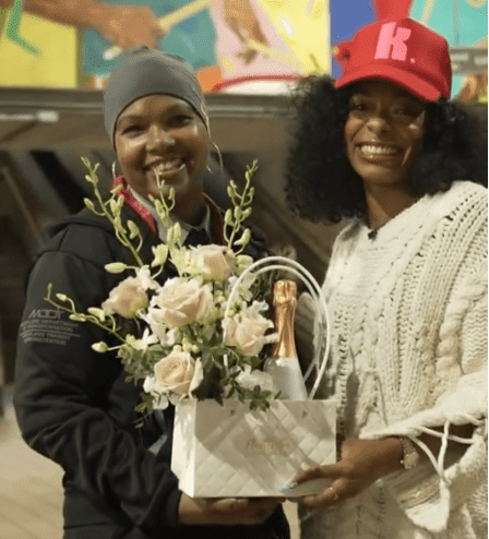 Champagne Nae - This beautiful arrangement of premium blooms accompanied by a bottle of champagne will be sure to make you bubble! Include any specifics in the notes or give us a call!