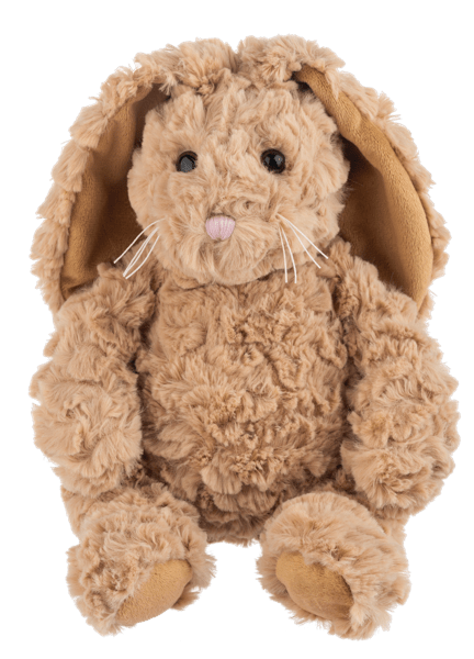 Hazelnut Bunny Plush by Ganz - 11" H Hazelnut Bunny in brown plush.