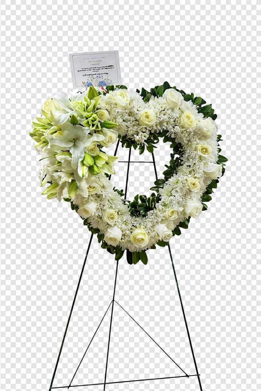 Pure Love Heart  - A beautiful heart felt service arrangement. 