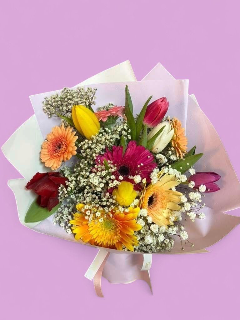 Tulips and Gerberas Bouquet - The perfect bouquet for a special someone. 