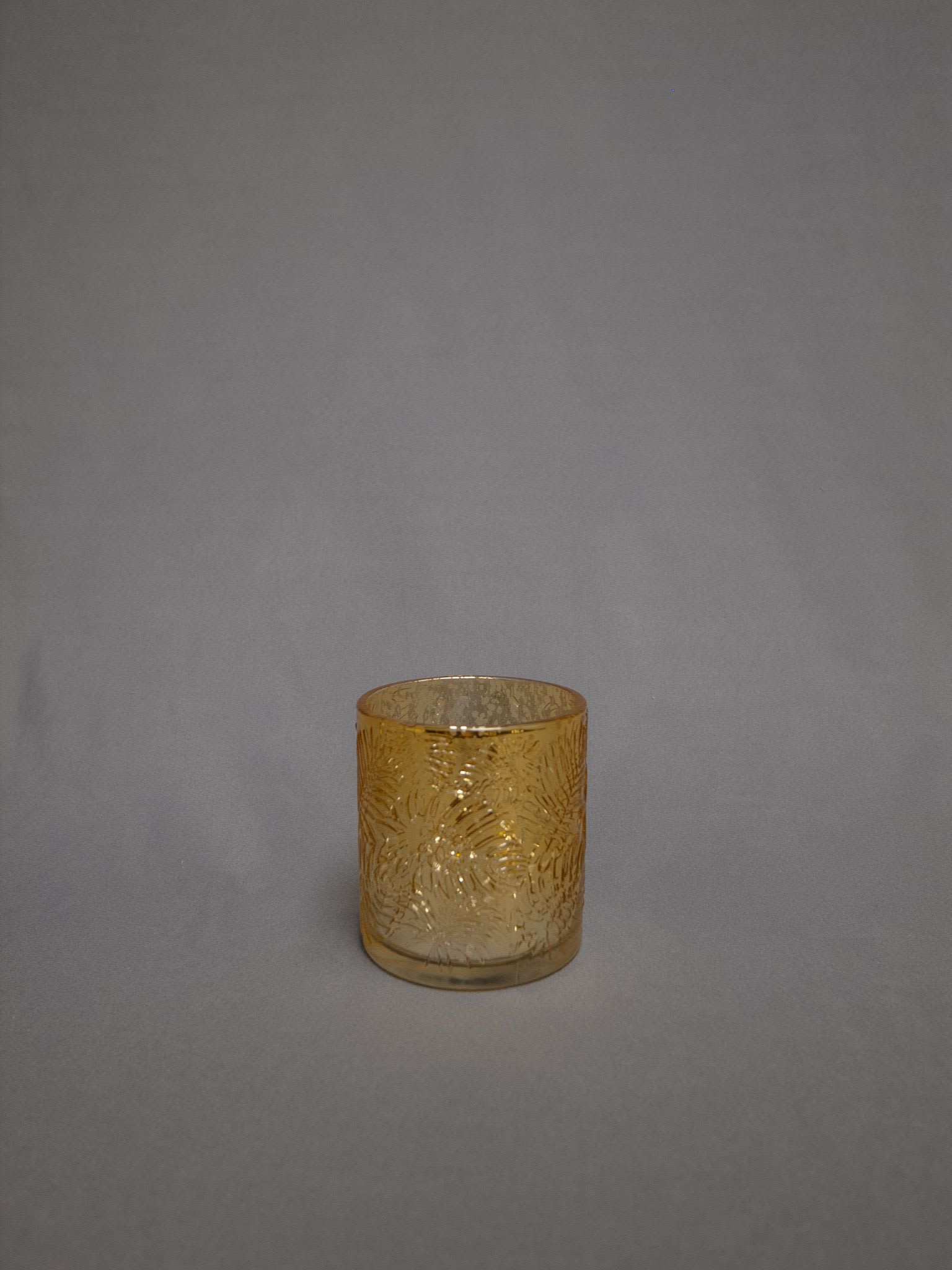 3" Gold Tropical Votive - 3in Gold Tropical Votive