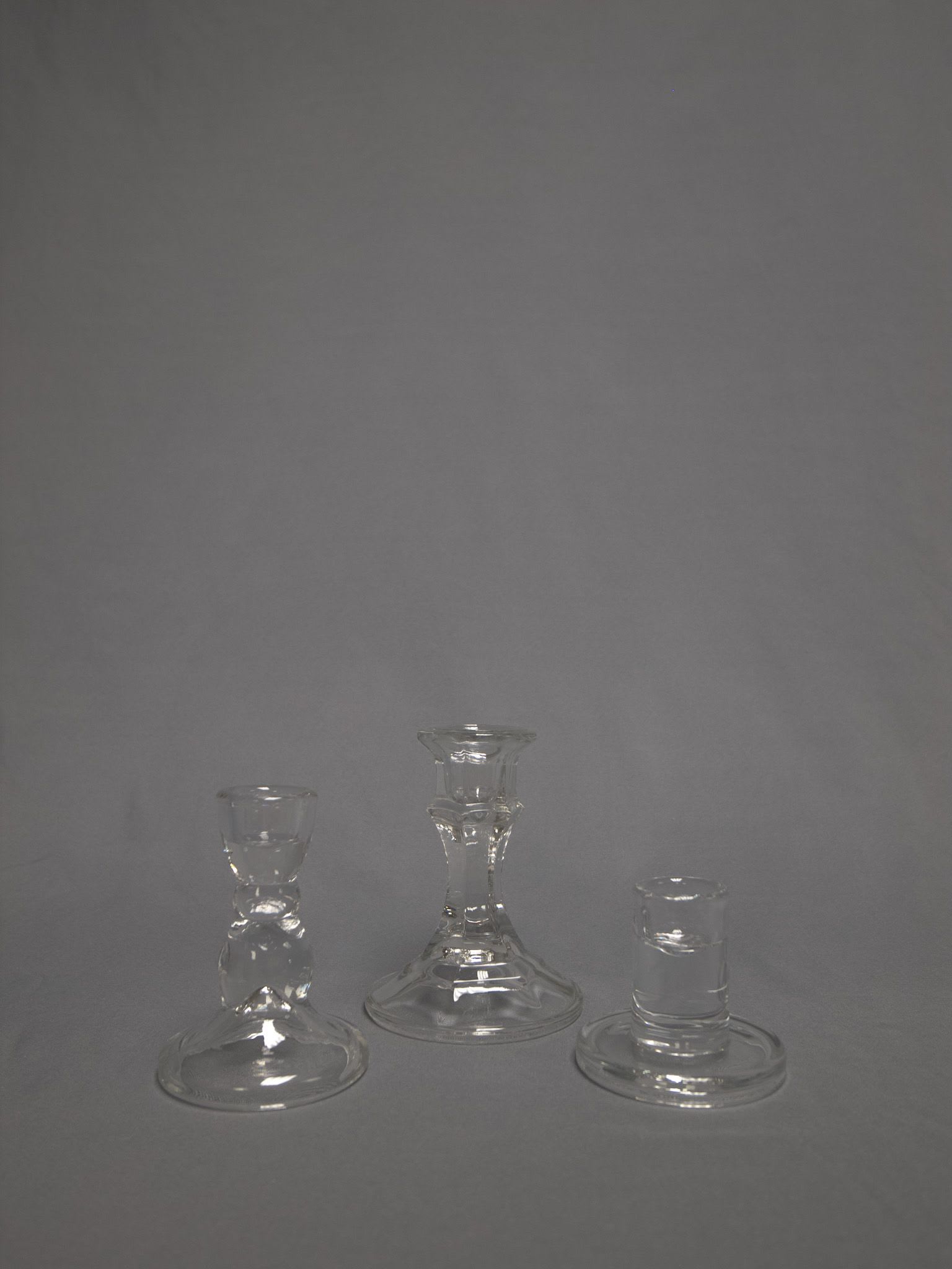 Glass Candlestick Holder - Glass Candlestick Holder - $2.00 each