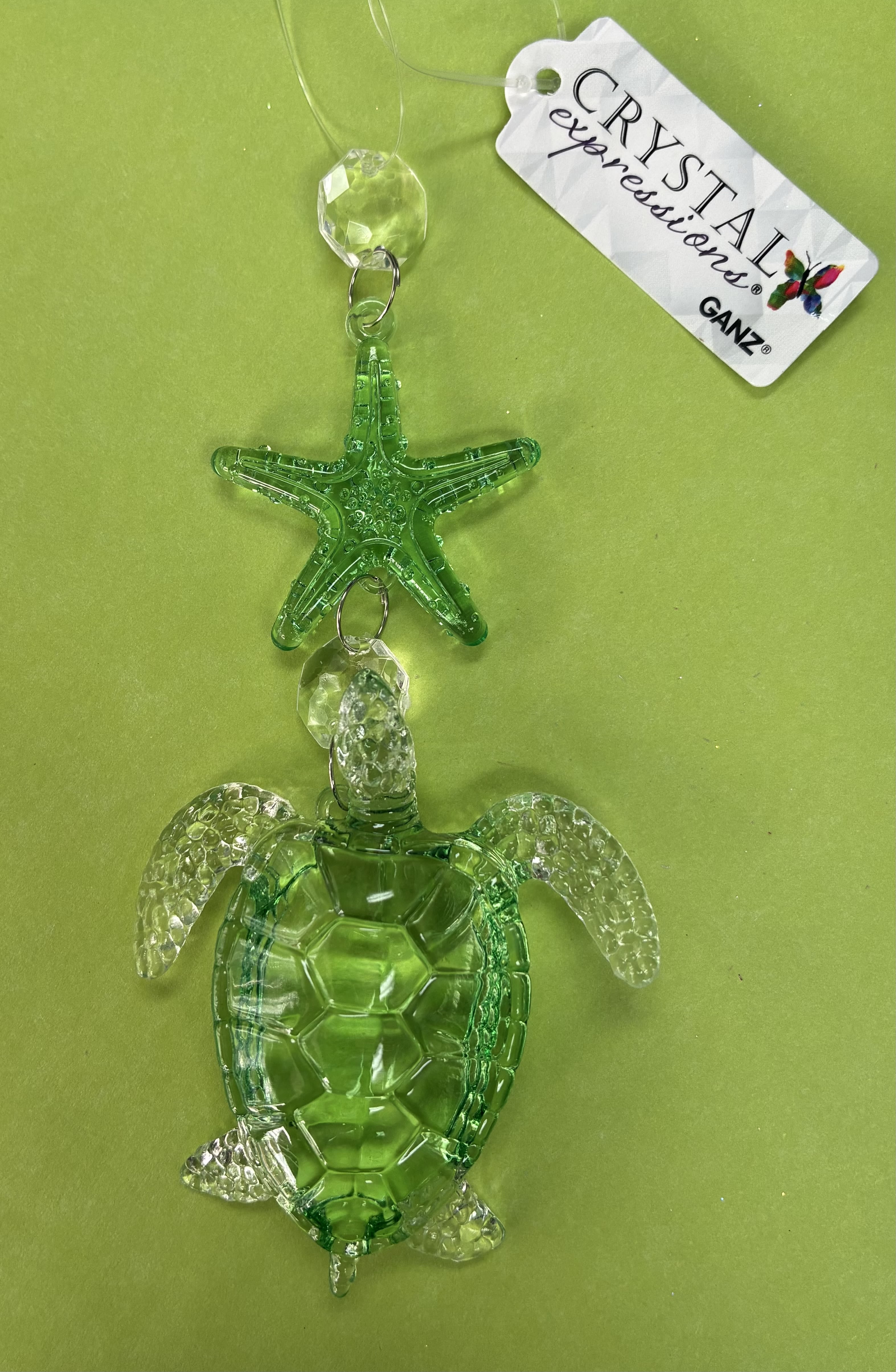 Crystal Expressions Green Turtle Charm  - Delight that Turtle lover with this cute green Turtle charm with or without stand. Approximately 11 inch tall with stand. $11.99 Without Stand and $19.99 With Stand.