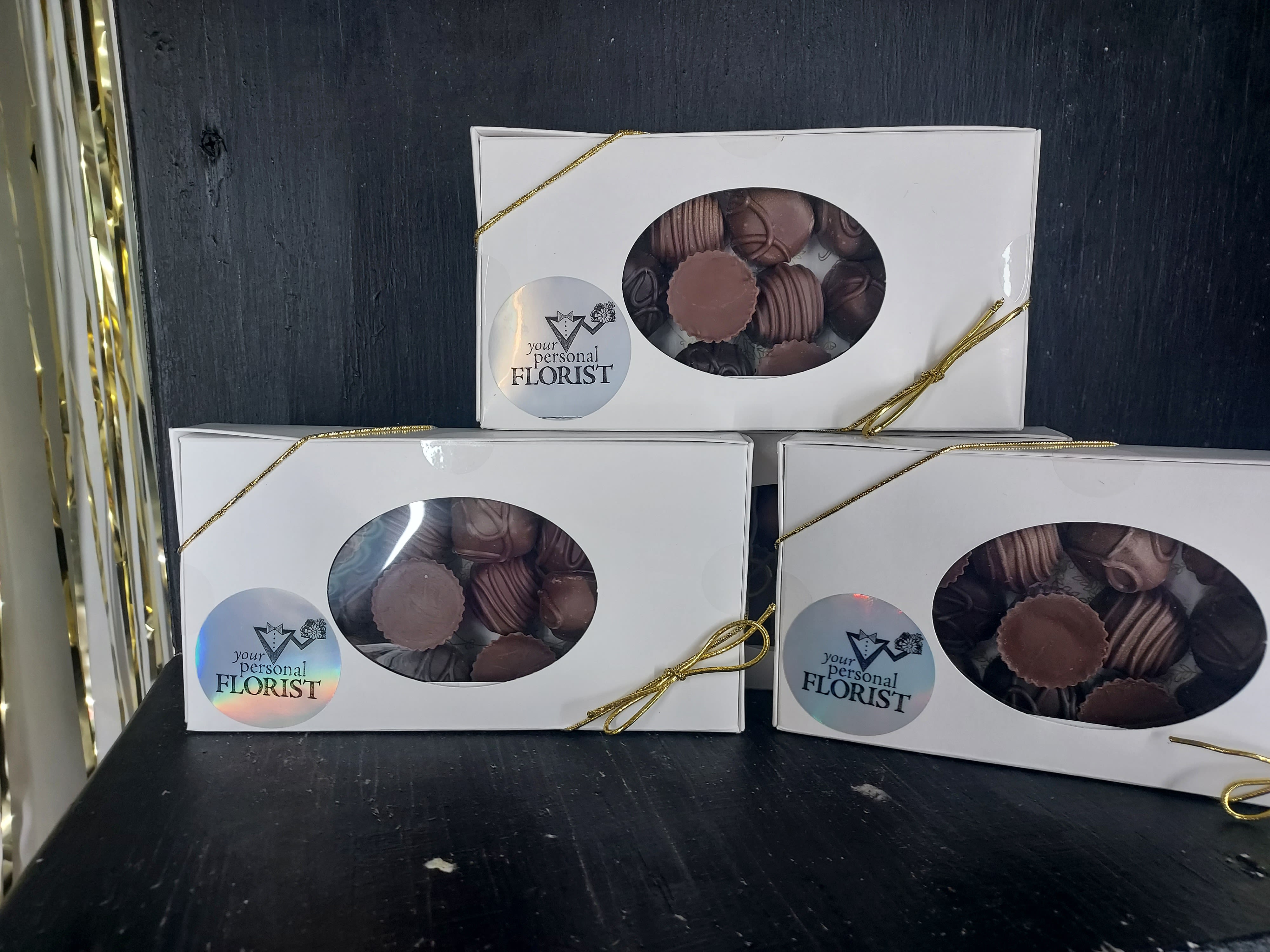 Assorted chocolate covered creams - Delicious chocolate covered creams.