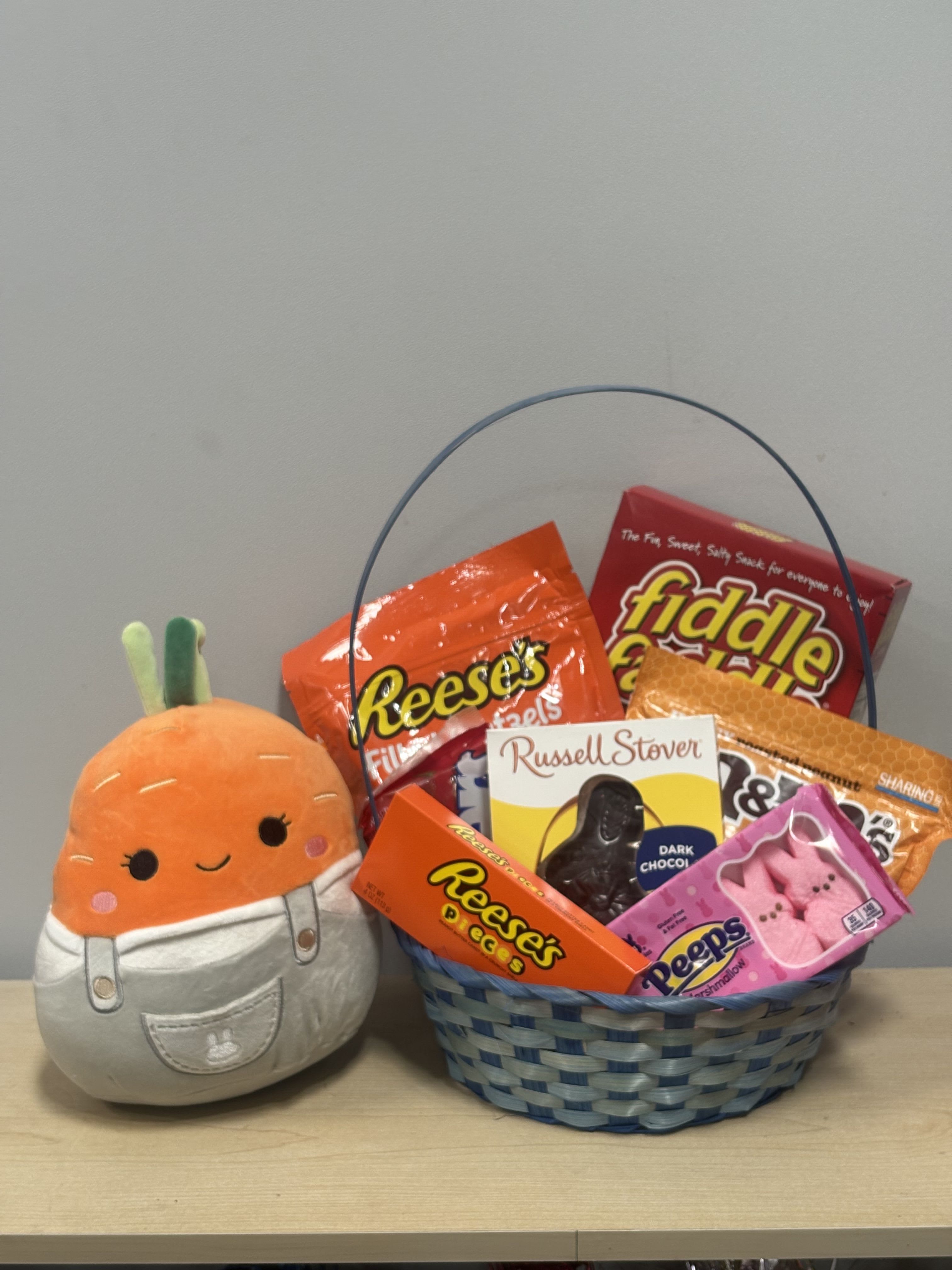 Easter Basket &amp; Carrot Stuffie - As shown 