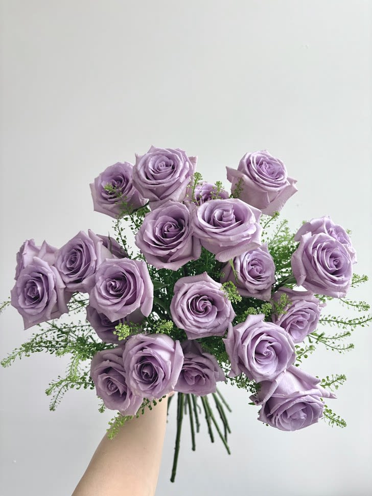 Lavender Roses - Tried and true rose bouquet.  *Vase not included