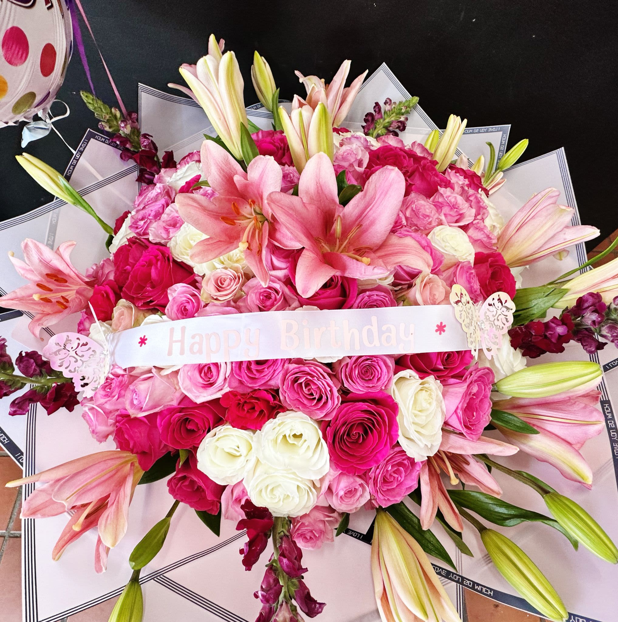 Pink Jumbo Lily Variety Bouquet  - Jumbo