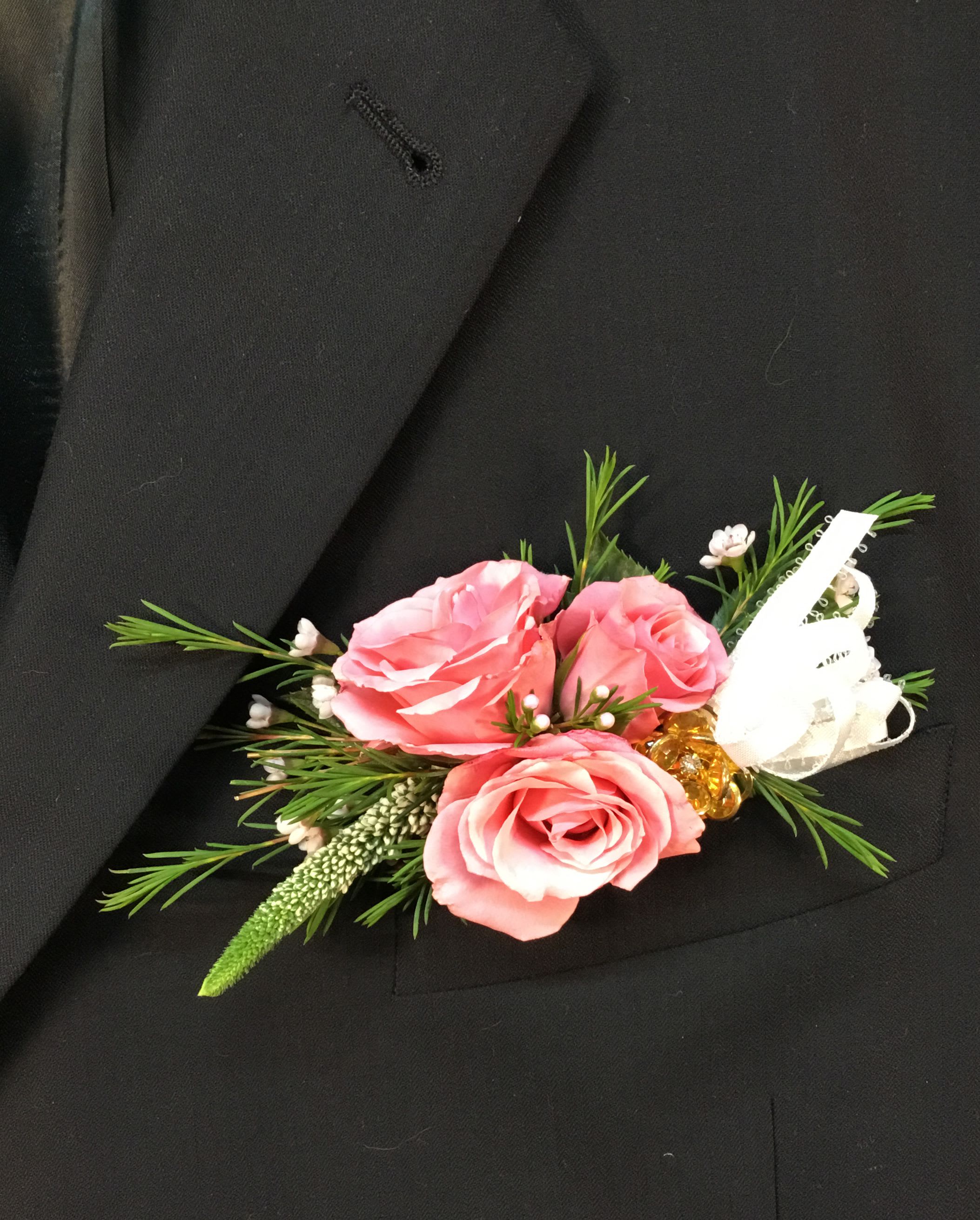 Pocket Boutonniere - Let us know what color you would like or match a corsage.