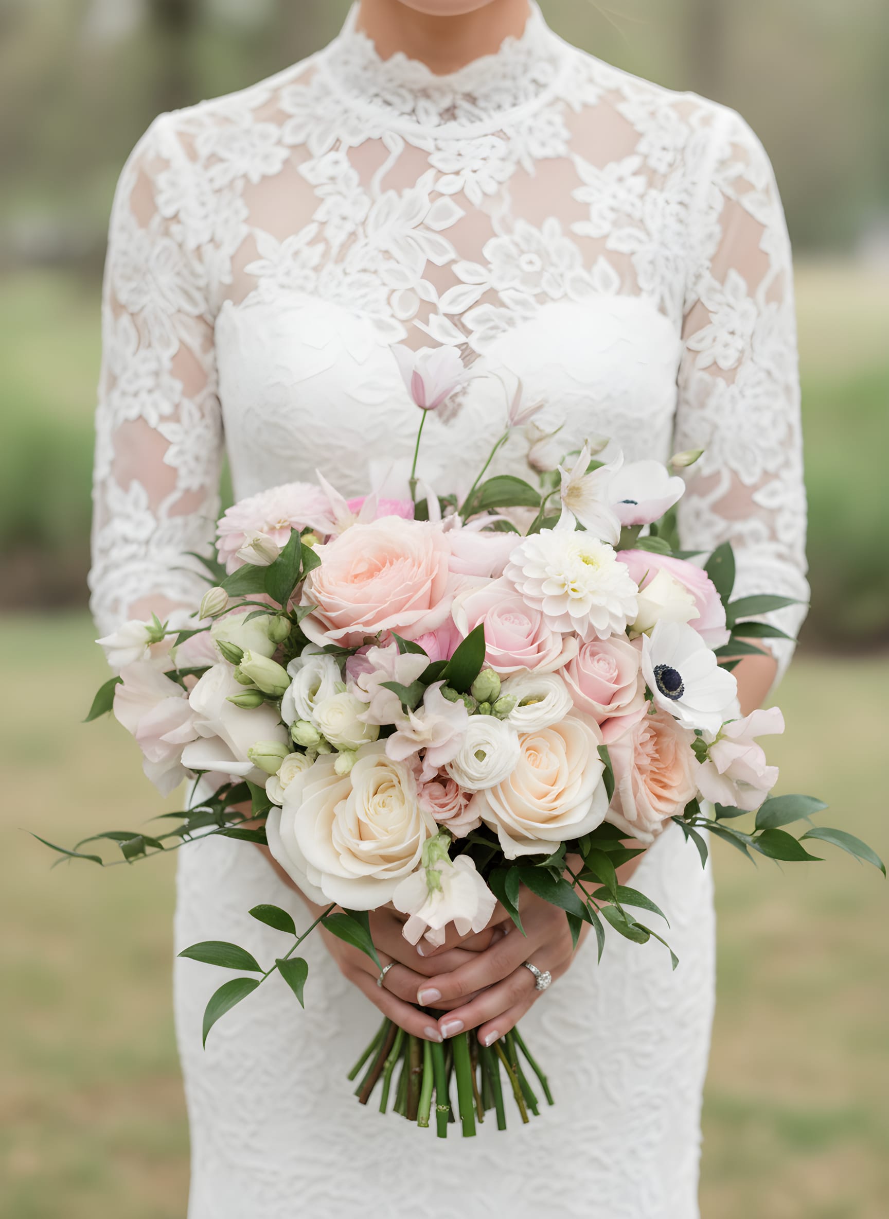 Blushing Bride Bouquet  - This bouquet is a designers choice of what is available when the order is placed. There is no guarantee of flower choice. Color selection will be creams, white, pale pinks and blush.