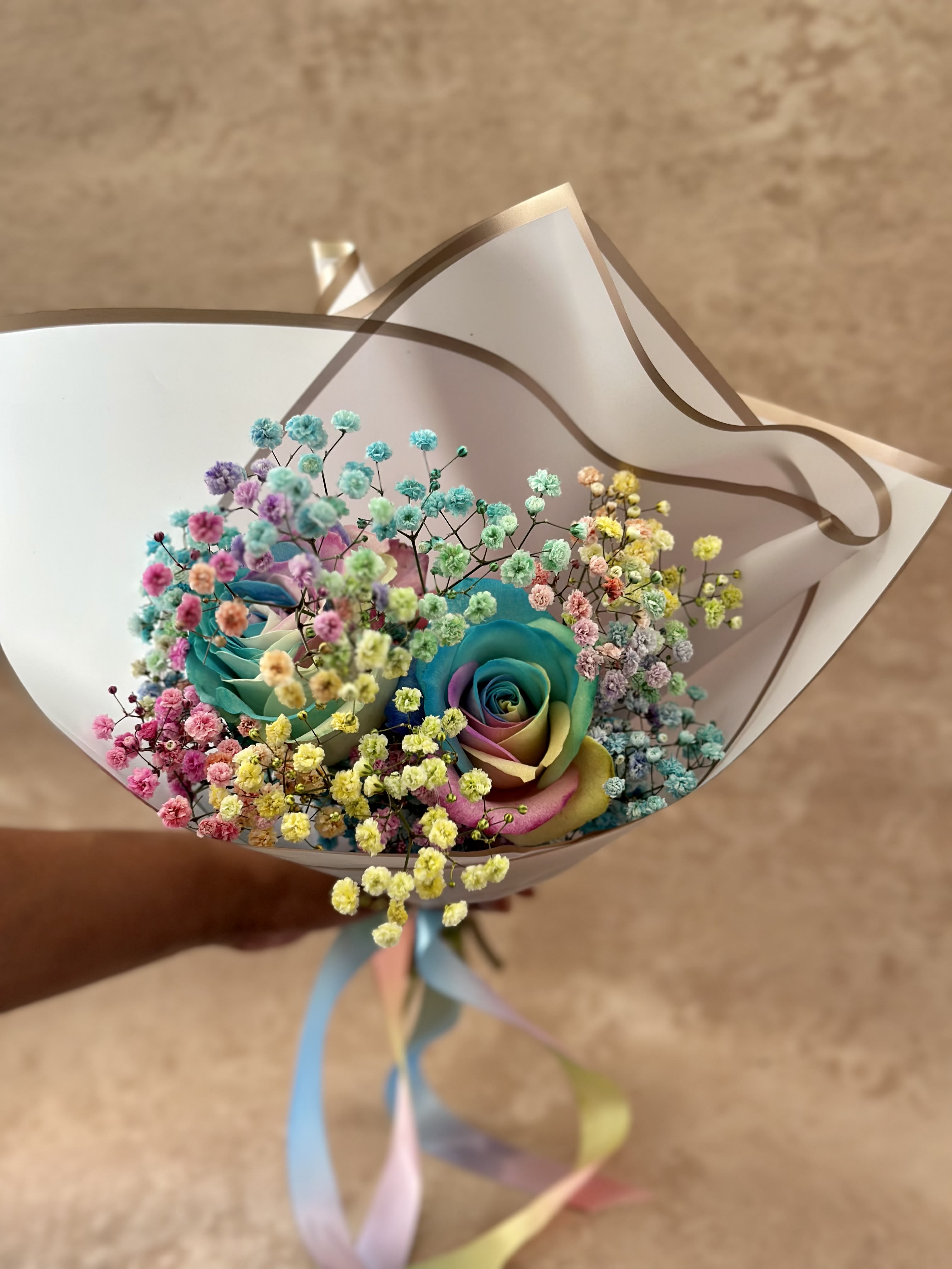 The Unicorn Bundle  - Flowers that make an impact! Our motto is always be wild, never be basic. These unicorn bundles are perfect for recitals or to celebrate PRIDE month. Regardless of the reason, this bundle will leave an impression on whomever you give them to.  *** If this is for a recital, please write the name of the DANCE STUDIO and RECITAL DATE and RECITAL LOCATION in the "florist's instructions" box during checkout. This will ensure we deliver your bundle to the correct location on Recital Day or specify if you would prefer to pick up at 56 Main Street Easton.****