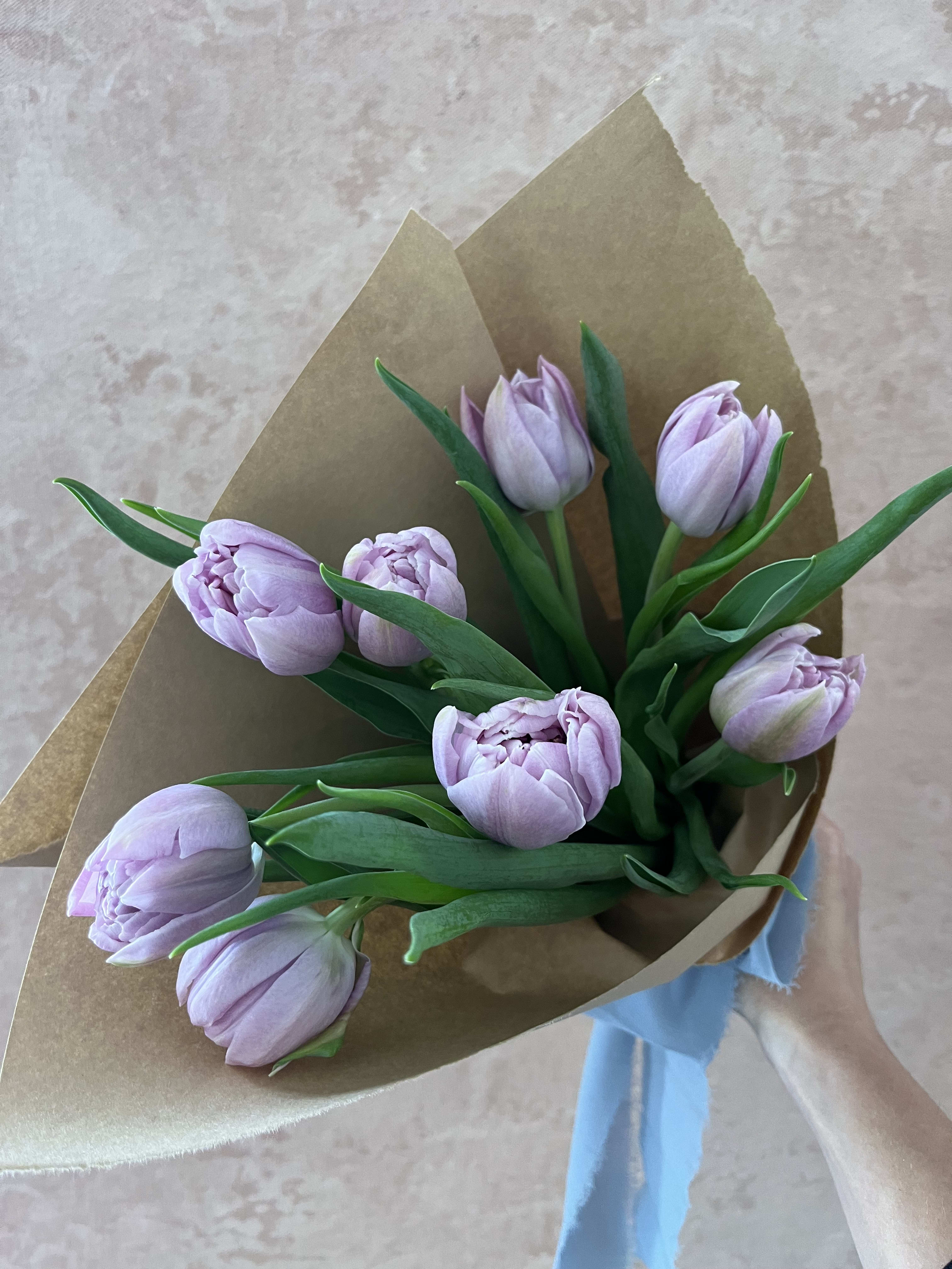 Spring colored Tulip Bundle - * Standard Tulip Bundle consists of 10 stems and colors are subject to change but will be bright and cheerful spring hue