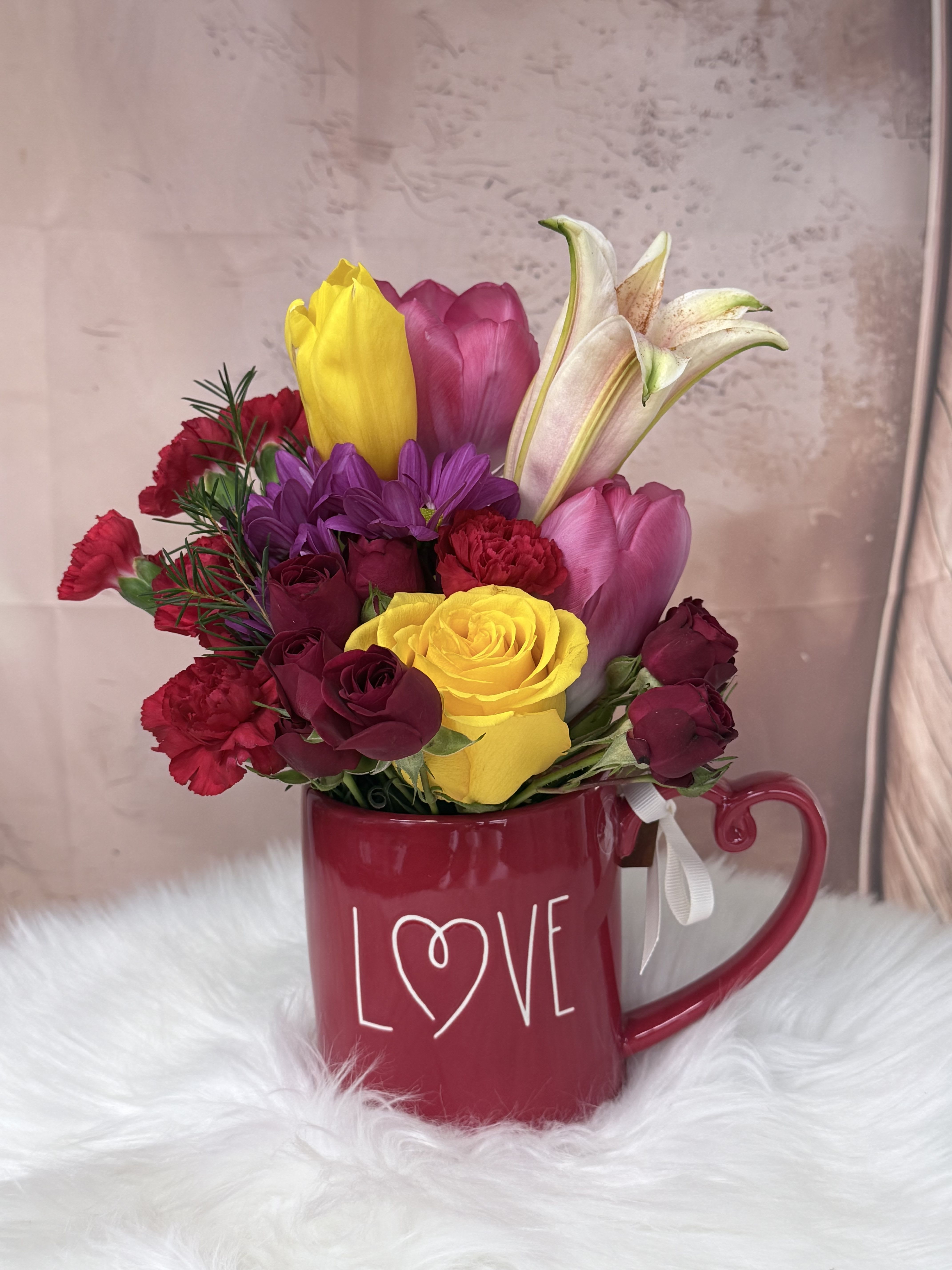 Love Notes Cozy Moment - A soft and intimate scene that captures a quiet moment of creativity and warmth. Surrounded by handwritten notes and gentle textures, a charming red mug with the word “LOVE” becomes the focal point—symbolizing comfort, inspiration, and heartfelt expression. Perfect for evoking feelings of calm, reflection, and everyday romance.